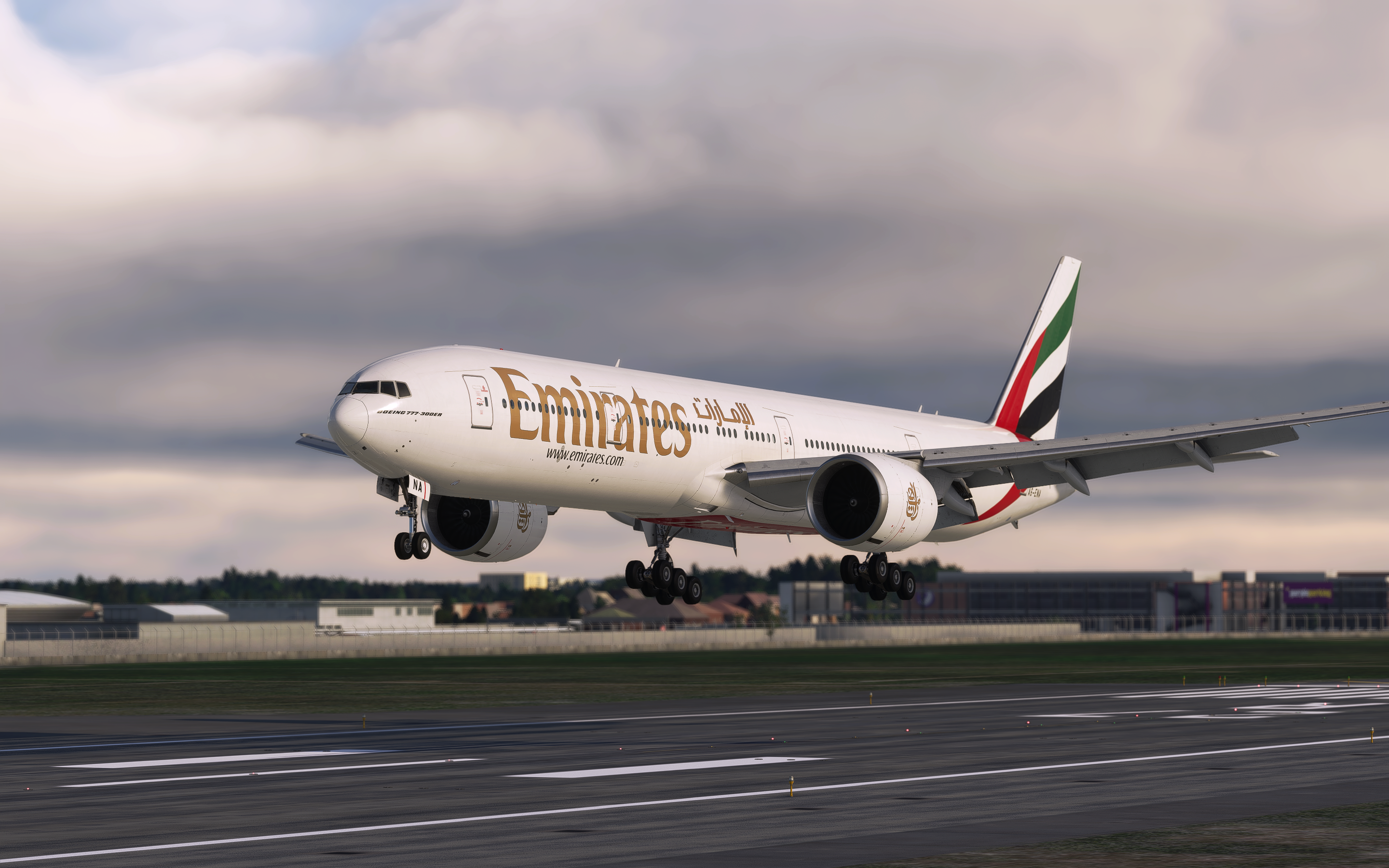 Emirates 777 Landing